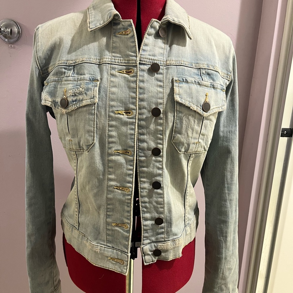 Lot of 2 Kut from the Kloth Black and Blue Jean Jackets - Picture 2 of 7